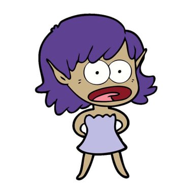 Basit bir çizgi film kızı şok etti.