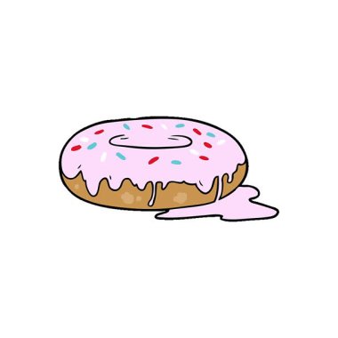Basit bir çizgi film donutu.