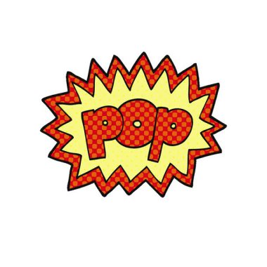 Basit bir çizgi roman tarzı çizgi film pop sembolü.