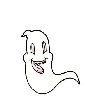 Basit bir döngülü çizgi film hayaleti.