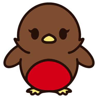 Basit bir döngü animasyonu tatlı bir Robin