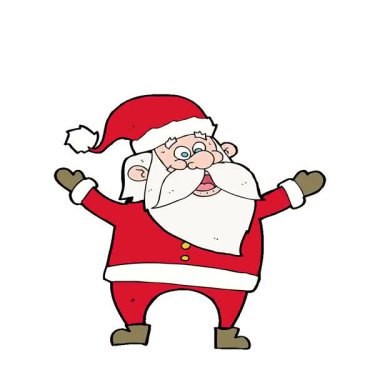 Basit bir çizgi film Noel Baba 'sı.