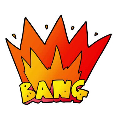 Basit bir çizgi film çizgi film patlama işareti.