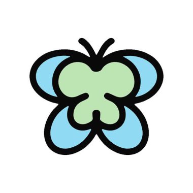 Basit bir döngü animasyonu basit sevimli bir kelebek