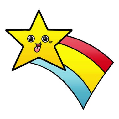 Kayan bir gökkuşağı yıldızının basit bir döngü çizimi.