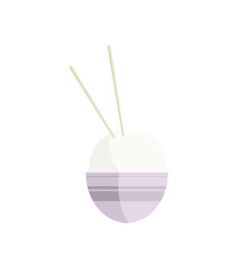 Bir pirinç kasesinin basit bir düz renkli canlandırması.