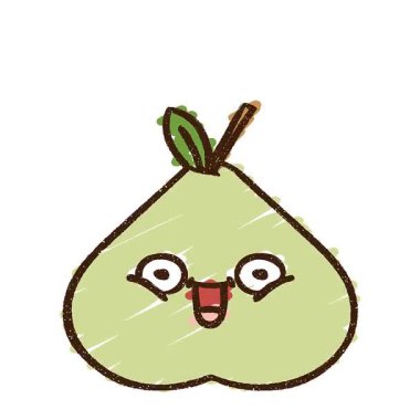 Basit bir döngü canlandırmalı meyve tebeşiri çizimi