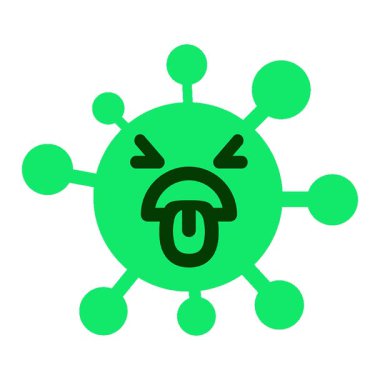 Basit bir döngü animasyon kızgın virüs