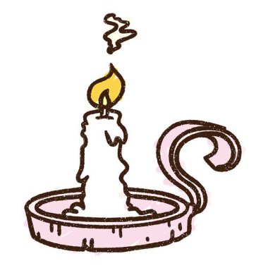 Basit bir döngü Candle Holder Tebeşir Çizimi