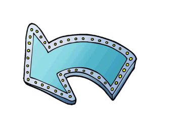 Basit bir döngü işaretli ok çizgi filmi