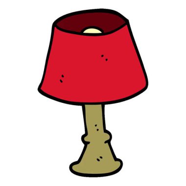 Basit bir çizgi film çizim evi lambası.