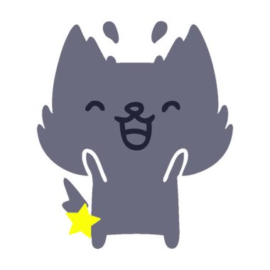 Basit, sevimli, korkmuş bir kedi.