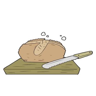 Basit bir çizgi film ekmeği.