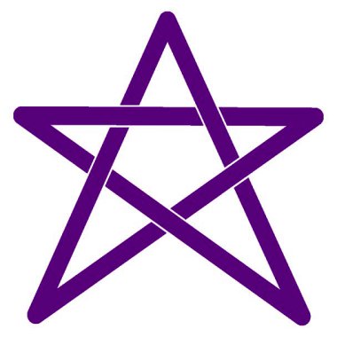 Basit bir döngü hareketli pentagram yıldızı