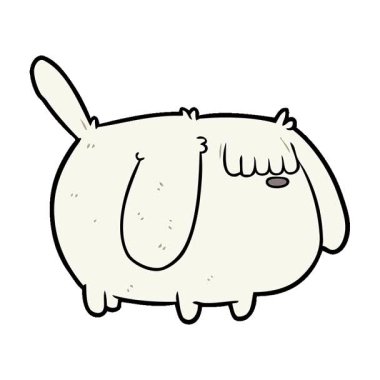 Basit bir döngü animasyonu sevimli çizgi film köpeği.