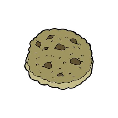 Basit bir çikolotalı kurabiye çizgi filmi.