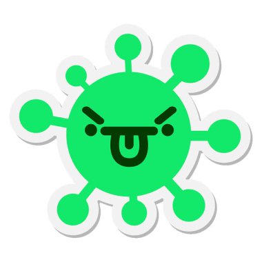 Basit bir döngü hareketli kızgın yüz dil simgesini dışarı çıkarıyor