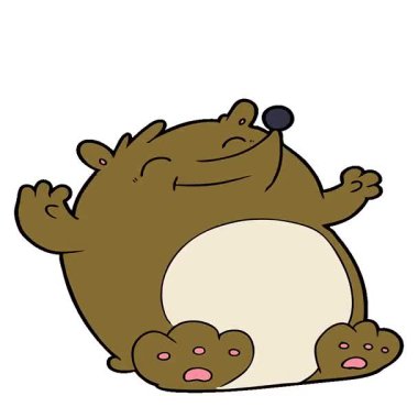 Basit bir çizgi film ayısı.