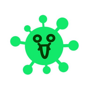 Basit bir döngü animasyonu mutlu boş bir virüs.