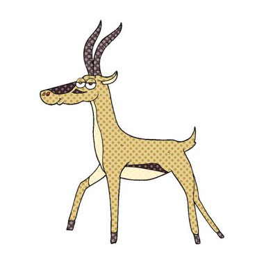 Basit bir serbest çizim çizgi film ceylanı.