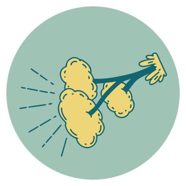 Dövme stili bir ağacın basit bir döngü canlandırma simgesi