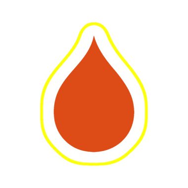 Basit bir döngülü animasyon el çizilmiş, çizgi film gibi kan damlası.