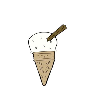 Basit bir çizgi film dondurması.