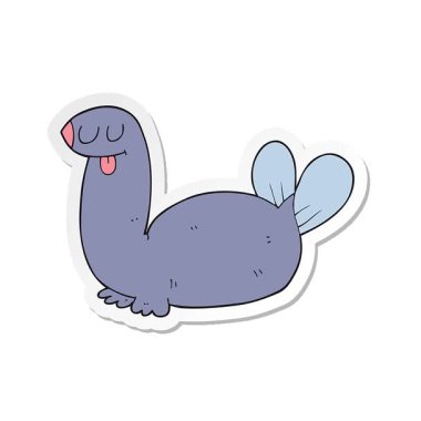 Çizgi film mührünün basit bir döngü canlandırmalı çıkartması.