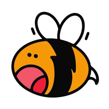 Basit bir döngülü sevimli arı animasyonu.