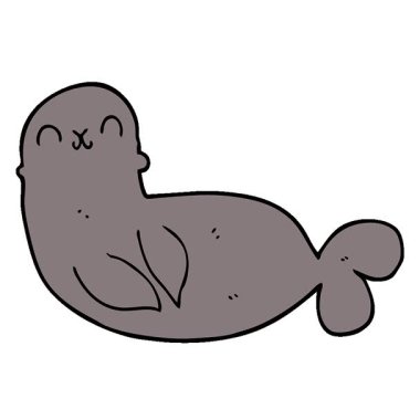 Basit bir çizgi film mührü.