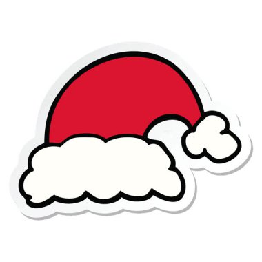 Bir çizgi film Noel şapkasının basit bir döngü animasyon çıkartması.