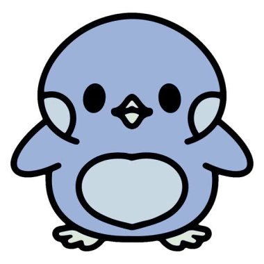 Basit bir döngülü çizgi film kuşu.