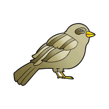 Basit bir çizgi film kuşu.