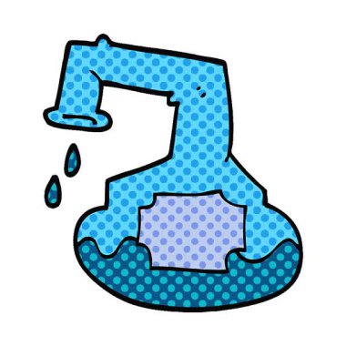 Basit bir çizgi film karalama bilim tüpü.