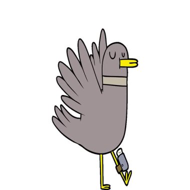 Basit bir çizgi film kuşu.