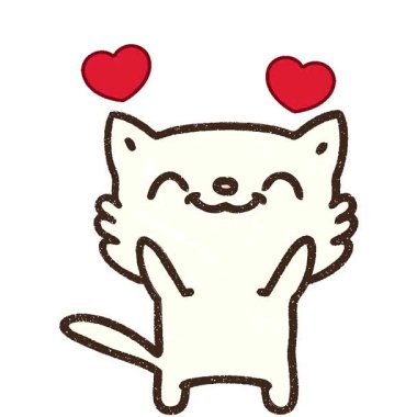 Basit bir döngü animasyonu Sevimli Kedi Tebeşiri Çizimi