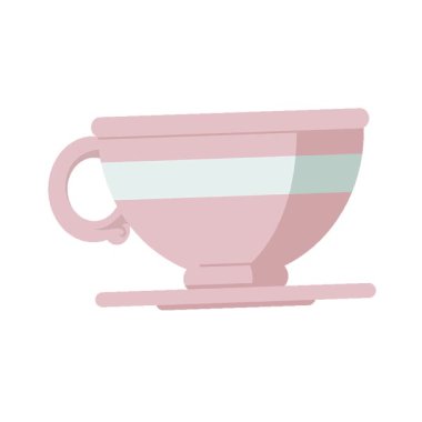 Basit bir döngü hareketlendirilmiş kahve fincanı grafik vektör resimleme simgesi