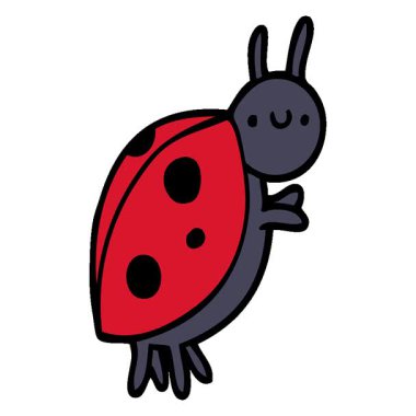 Basit bir döngülü çizgi film uğur böceği