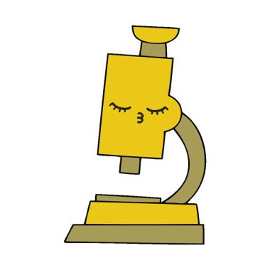 Basit bir mikroskop çizimi.