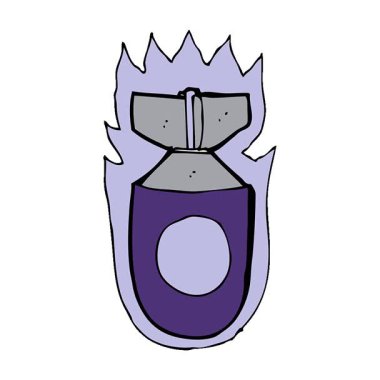 Basit bir çizgi film bombası.