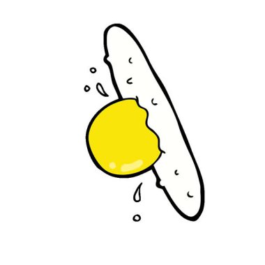 Basit bir çizgi film animasyon yumurta.