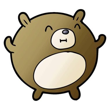 Basit bir çizgi film ayısı.