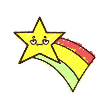 Basit bir Kayan Yıldız Tebeşiri Çizimi