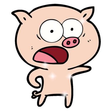 Basit bir çizgi film domuzu bağırması.