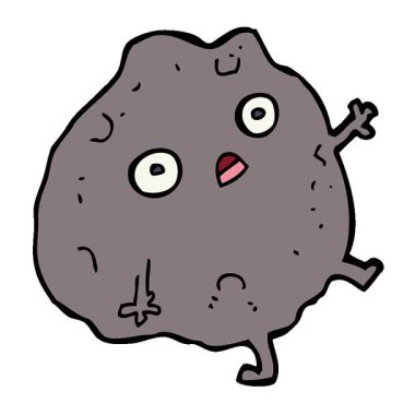 Basit bir çizgi film kayası düşüşü.