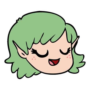 Basit bir çizgi film cini kız.