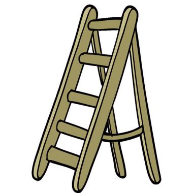 Basit bir çizgi film merdiveni.