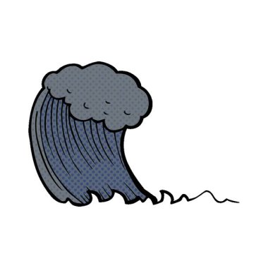 Basit bir çizgi film dalgası.