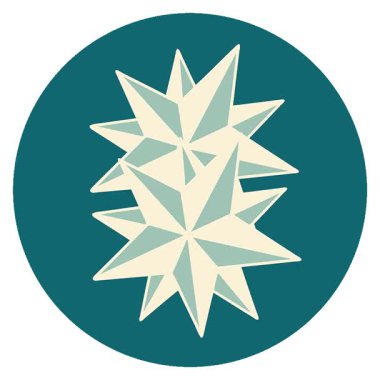 Yıldızların basit bir ikonik dövme görüntüsü