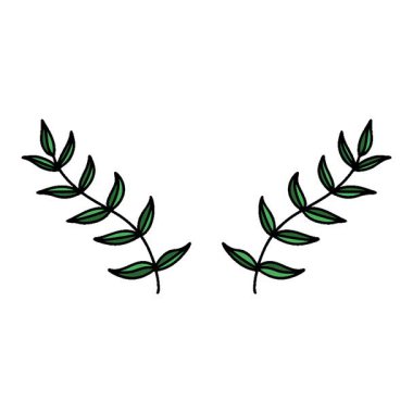 Geleneksel yaprak stilinde basit bir döngü dövmesi.